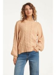 Smashed Lemon Sweter w kolorze beżowym rozmiar: L. Brązowe swetry klasyczne damskie Smashed Lemon, l, bez kołnierzyka. Za 104.99 zł.