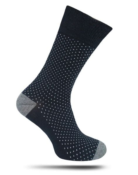 Bawełniane Skarpetki Chattier - Granatowe w Drobny Groszek. Niebieskie skarpetki męskie Chattier, bez wzorów, z bawełny. Za 19.90 zł.