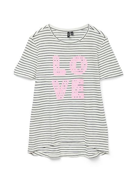 Vero Moda Koszulka "Simone" w kolorze białym rozmiar: S. Białe bluzki damskie Vero Moda, s, bez wzorów, z bawełny, bez kołnierzyka, bez ramiączek. Za 52.79 zł.