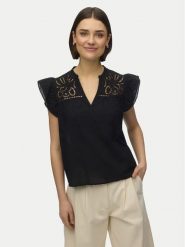 Vero Moda Bluzka Line 10347292 Czarny Regular Fit. Czarne bluzki damskie Vero Moda, s, bez wzorów, z bawełny, bez ramiączek. Za 119.99 zł.