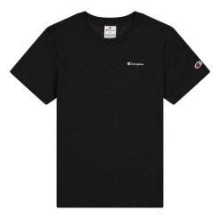 T-shirt Damski Logo. Czarne t-shirty damskie CHAMPION, bez wzorów, bez kołnierzyka. Za 143.99 zł.