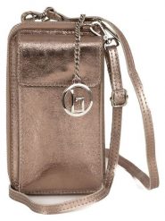 Lia Biassoni Skórzana torebka "Cerca" w kolorze kremowym na telefon - 11 x 19 x 4 cm rozmiar: onesize. Brązowe torebki klasyczne damskie Lia Biassoni, bez wzorów, z materiału, bez dodatków. Za 173.99 zł.