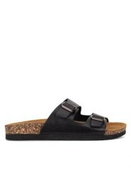 Lasocki Klapki GRD-22010-01 Czarny. Czarne klapki damskie Lasocki, bez wzorów, ze skóry, bez obcasa. Za 119.99 zł.