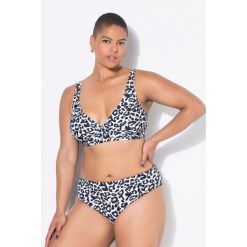 Damskie Figi od bikini wysoki stan wzór w panterkę. Białe bikini damskie Ulla Popken, bez wzorów, plus size. Za 93.99 zł.