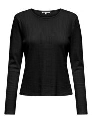 ONLY Koszulka w kolorze czarnym rozmiar: L. Czarne bluzki damskie Only, l, bez wzorów, z bawełny, bez kołnierzyka, bez ramiączek. Za 43.57 zł.