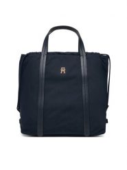 Tommy Hilfiger Plecak Th Soft Nylon Tote/Backpack AW0AW19029 Granatowy. Niebieskie plecaki damskie Tommy Hilfiger, bez wzorów, z materiału. Za 489.99 zł.