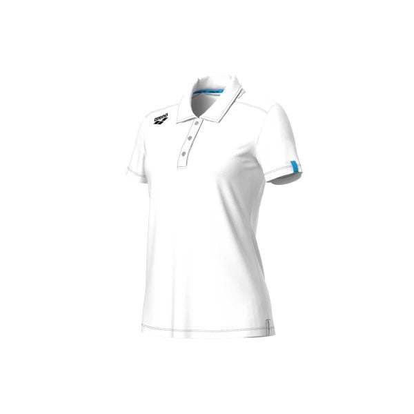 Damska koszulka polo Arena Team Solid. Białe bluzki damskie Arena, bez wzorów, bez kołnierzyka, bez ramiączek. Za 230.50 zł.