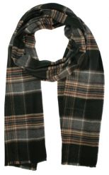 Szalik Miękki Czarno-Beżowy w Kratkę, Męski V.Fraas -Cashmink. Brązowe szaliki męskie V. Fraas, bez wzorów, z materiału. Za 59.00 zł.