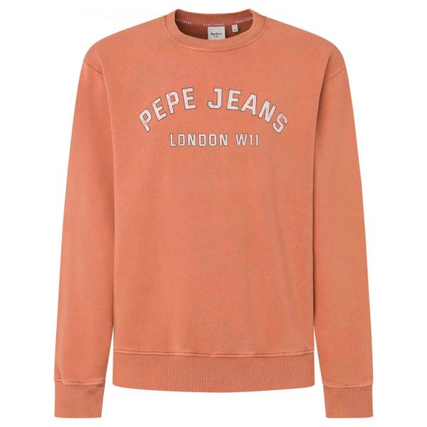 Bluza Pepe Jeans Męska Pomarańczowa. Brązowe bluzy bez kaptura męskie Pepe Jeans, m, z jeansu. Za 343.35 zł.