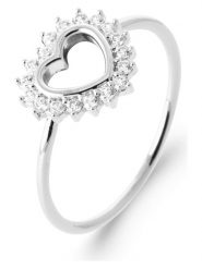 L'Atélier Précieux Srebrny pierścionek z cyrkoniami rozmiar: 54. Szare pierścionki damskie L'Atélier Précieux, z cyrkonią, srebrne. Za 100.99 zł.