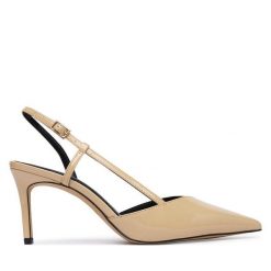 Szpilki Aldo. Brązowe szpilki Aldo, bez wzorów, bez obcasa. Za 359.99 zł.