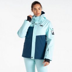 Damska kurtka turystyczna ocieplana Wander. Niebieskie kurtki damskie Dare 2b, bez wzorów, bez kaptura, narciarskie. W wyprzedaży za 607.05 zł.