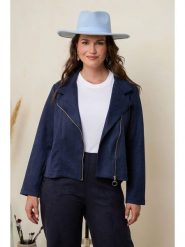 Curvy Lady Kurtka w kolorze granatowym ze skóry syntetycznej rozmiar: 40/42. Niebieskie kurtki damskie Curvy Lady, bez wzorów, ze skóry, bez kaptura. Za 162.49 zł.