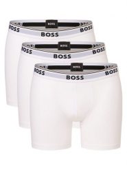 BOSS Obcisłe bokserki pakowane po 3 szt. Mężczyźni Bawełna biały, XL. Białe bokserki męskie Boss, bez wzorów, z bawełny. Za 219.95 zł.