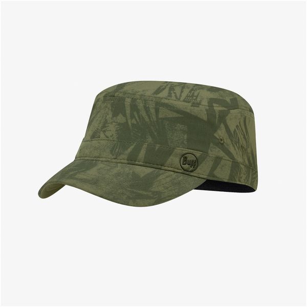 Czapka z daszkiem BUFF Military Cap Açai. Zielone czapki męskie Buff, bez wzorów, sportowe. W wyprzedaży za 99.90 zł.