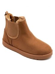 C'M Botki w kolorze karmelowym rozmiar: 36. Brązowe botki damskie C'M, z materiału, bez obcasa, bez zapięcia. Za 113.10 zł.