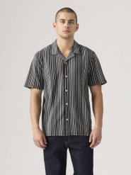 Levi's Koszula "T3" - Relaxed fit - w kolorze czarno-białym rozmiar: M. Białe koszule męskie Levi's, m, bez wzorów, z bawełny, bez kołnierzyka, bez ramiączek. Za 115.24 zł.