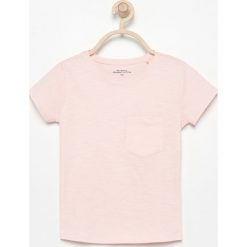 T-shirt z bawełny organicznej - Różowy. Czerwone koszulki dziewczęce Reserved, l, bez wzorów, z bawełny, bez kołnierzyka. Za 39.99 zł.