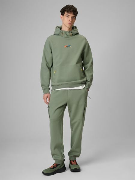 4F Spodnie dresowe cargo męskie - khaki S. Brązowe spodnie dresowe męskie 4f, bez wzorów, z dresówki. Za 229.99 zł.