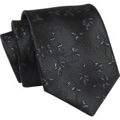 Krawat Czarny w Kwiatki, 7 cm, Elegancki, Klasyczny, Męski -ALTIES. Czarne krawaty i muchy męskie Alties, bez wzorów, z tkaniny, eleganckie. Za 49.00 zł.