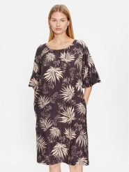 Tatuum Sukienka codzienna Milena T2314.195 Brązowy Regular Fit. Brązowe sukienki damskie Tatuum, na co dzień, bez wzorów, z wiskozy, bez kołnierzyka, bez ramiączek, proste. Za 139.99 zł.