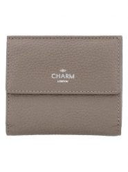 Charm Skórzany portfel w kolorze szarobrązowym - 10,5 x 9 x 1,5 cm rozmiar: onesize. Brązowe portfele damskie Charm, bez wzorów, z materiału. Za 64.45 zł.
