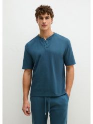 Marc O´Polo Bodywear Koszulka piżamowa w kolorze niebieskim rozmiar: L. Niebieskie koszulki polo męskie l, bez wzorów, bez ramiączek. Za 86.95 zł.
