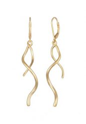 Elli Damskie kolczyki Spiral Wave Twisted ze srebra próby 925 Sterling Silver Kolczyki 1 ct. Szare kolczyki damskie Elli, srebrne. Za 220.14 zł.