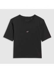 4F Koszulka w kolorze czarnym rozmiar: XS. Czarne bluzki damskie 4f, xs, bez wzorów, bez kołnierzyka, bez ramiączek. Za 35.18 zł.