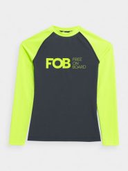 4F Longsleeve do pływania z filtrem UV dziecięcy 152 (11-12 lat). Żółte koszulki dziewczęce 4f, s, bez wzorów, z dzianiny, bez ramiączek. Za 119.99 zł.