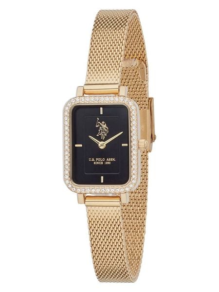U.S. Polo Assn. Zegarek kwarcowy w kolorze złoto-czarnym rozmiar: onesize. Czarne, analogowe zegarki damskie U.S. Polo Assn., ze stali. Za 217.99 zł.