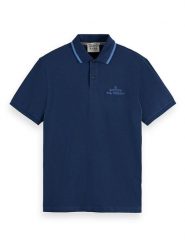 Scotch & Soda Koszulka polo w kolorze granatowym rozmiar: S. Niebieskie koszulki polo męskie Scotch & Soda, s, bez wzorów, bez ramiączek. Za 105.38 zł.