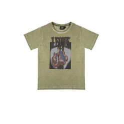 Koszulka Leone 1947 Color Block Kurzarm dla Kinder. Zielone t-shirty damskie LEONE 1947 APPAREL, bez wzorów, z bawełny, bez kołnierzyka. W wyprzedaży za 58.94 zł.