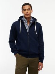 Tommy Hilfiger kurtka z kapturem Mężczyźni niebieski, S. Niebieskie kurtki męskie Tommy Hilfiger, m, bez wzorów, sportowe, z kapturem. Za 529.95 zł.