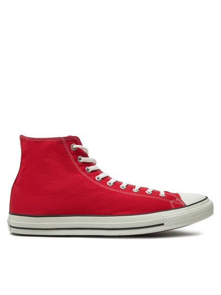 Converse Trampki Chuck Taylor All Star HI M9621C Czerwony. Czerwone trampki i tenisówki męskie Converse, bez wzorów, z materiału, bez zapięcia. Za 349.99 zł.