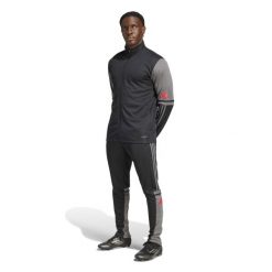 Spodnie treningowe adidas Squadra25. Czarne spodnie materiałowe męskie Adidas, bez wzorów, z dresówki, sportowe. Za 157.99 zł.