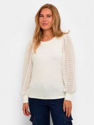 Kaffe Bluzka Serena 10508116 Écru Regular Fit. Bluzki damskie Kaffe, s, bez wzorów, z wiskozy, bez ramiączek. Za 129.99 zł.
