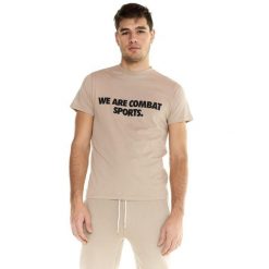 Męski T-shirt Leone z krótkim rękawem typu Urban. Brązowe t-shirty męskie LEONE 1947 APPAREL, l, bez wzorów, z tkaniny, bez kołnierzyka. W wyprzedaży za 98.90 zł.