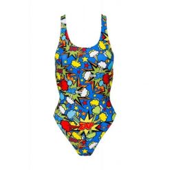 Strój jednoczęściowy kąpielowy damski na basen Aqua-Sport Diamond Boom. Czerwone stroje jednoczęściowe damskie AQUA-SPORT, xs, bez wzorów. Za 139.00 zł.