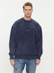 Hugo Bluza Nenry 50510545 Granatowy Relaxed Fit. Niebieskie bluzy bez kaptura męskie Hugo, m, z bawełny. Za 419.99 zł.