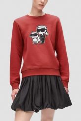 KARL LAGERFELD Czerwona damska bluza Ikon Sketch Duo, Rozmiar S. Czerwone bluzy z nadrukiem damskie Karl Lagerfeld, s, z bawełny. W wyprzedaży za 494.99 zł.