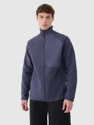 BLUZA MĘSKA 4F ROZPINANA BEZ KAPTURA TSWSM1751 KOLOR SZARY. Szare bluzy z kapturem męskie 4f, l, z materiału. Za 129.97 zł.