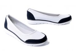FILIPPO DP4524/25 WH NV biały/granatowy, baleriny damskie. Białe baleriny damskie Filippo, bez wzorów, bez obcasa. Za 164.90 zł.