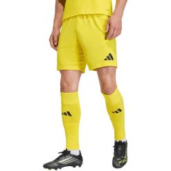 Spodenki krótkie męskie adidas Entrada 26. Żółte szorty męskie Adidas, bez wzorów, z materiału, sportowe. Za 60.99 zł.
