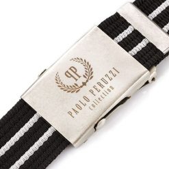 Pasek męski do spodni 125 cm parciany czarny paolo peruzzi pw-03-125. Czarne paski męskie bez wzorów, vintage. Za 34.00 zł.