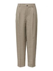 ONLY Spodnie chino w kolorze beżowym rozmiar: M/L32. Brązowe spodnie materiałowe damskie Only, bez wzorów. Za 101.23 zł.