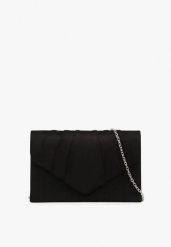 Czarna Torebka Wieczorowa Vices Ozdobiona Tłoczeniem Aconea. Czarne torebki wieczorowe Born2be, bez wzorów, eleganckie, bez kołnierzyka, bez ramiączek. Za 39.99 zł.