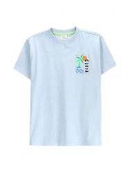 Coccodrillo T-Shirt WC5143216VBD Błękitny Regular Fit. Niebieskie t-shirty chłopięce COCCODRILLO, bez wzorów, z bawełny, bez ramiączek. Za 39.99 zł.