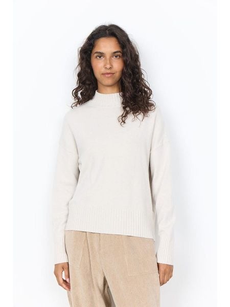 Soyaconcept Sweter "Kanita" w kolorze beżowym rozmiar: S. Brązowe swetry klasyczne damskie Soyaconcept, s, bez kołnierzyka. Za 219.95 zł.