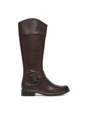Caprice Oficerki 9-25517-45 Brązowy. Brązowe kozaki damskie Caprice, ze skóry, bez obcasa, na płaskiej podeszwie. Za 739.99 zł.